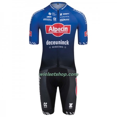 Fietskleding (Fietsshirt + Korte Koersbroek) 2023 Alpecin Deceuninck - Blauw